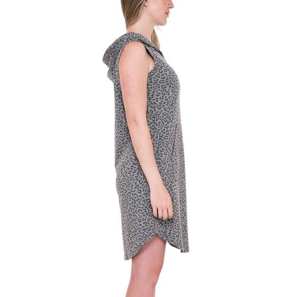 BOBEAU Soft French Terry Hooded Sleeveless Dress - Picture 4 of 5